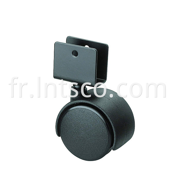 Furniture U Bracket Swivel Casters with Nylon Wheels